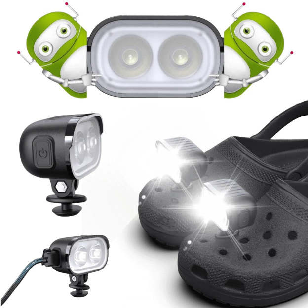 Robot Croc lights - Dual LED Lamp Beads - 2 Pcs - Croc Lights