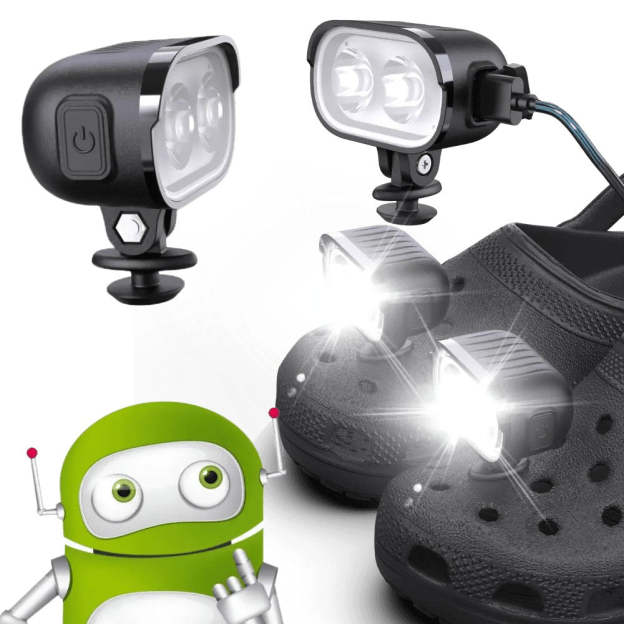 Robot Croc lights - Dual LED Lamp Beads - 2 Pcs - Croc Lights
