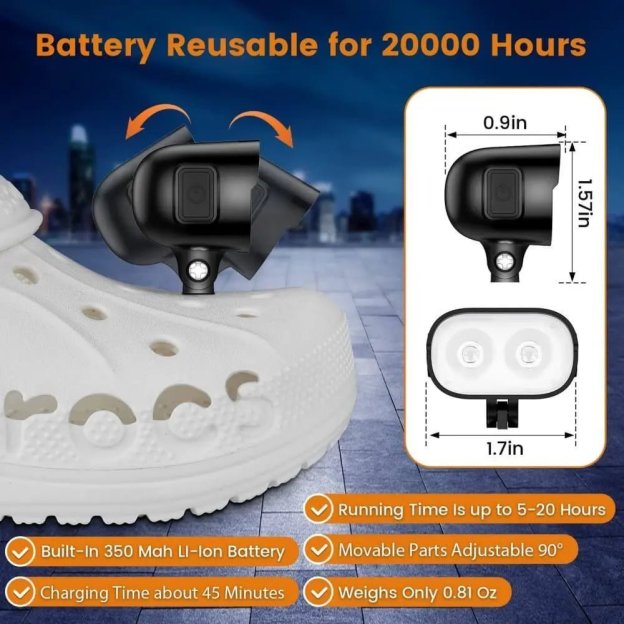 Robot Croc lights - Dual LED Lamp Beads - 2 Pcs - Croc Lights