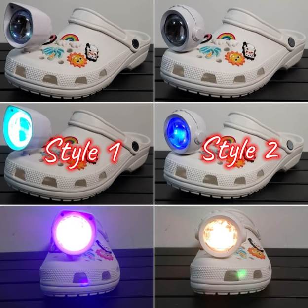 Sunset Croc Lights - 7 Color - 2 Pcs - Croc Lights