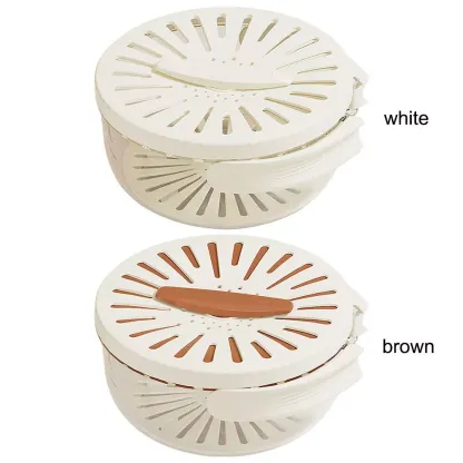 Fruits Drain Baskets with Lid Colander Portable Fridge Food Storage Containers
