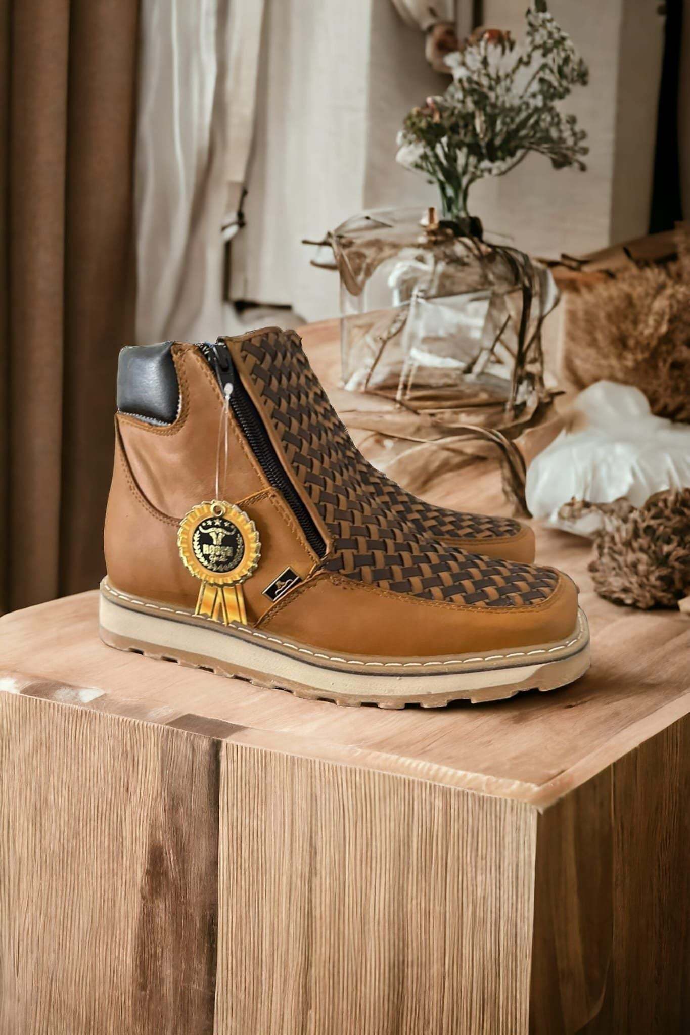 Handcrafted Western Cowboy Boots DOUBLE DENSITY SOLE HONEY