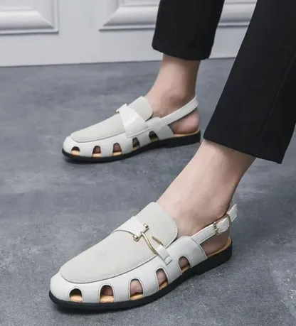 Chic Mens Fisherman Sandals Breathable Hollow Out Buckle Shoes Flats Summer New
