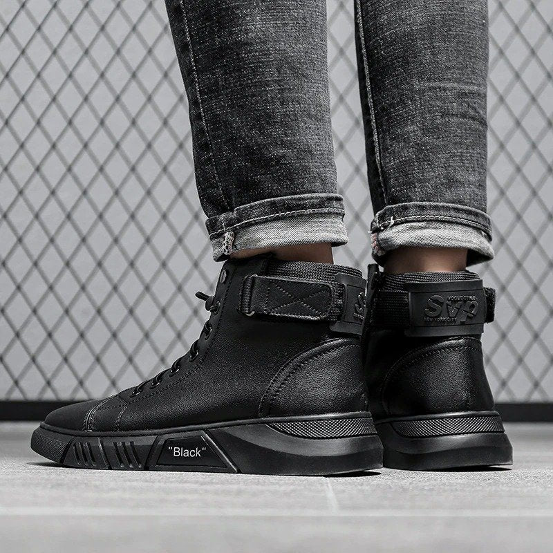 Italian High-Top Casual Martin Leather Boots