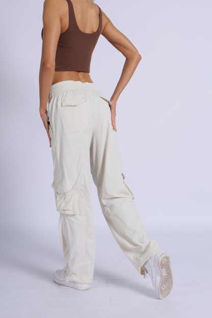 NUCBN® High-density waterproof two-way elastic adjustable loose mid-waist overalls