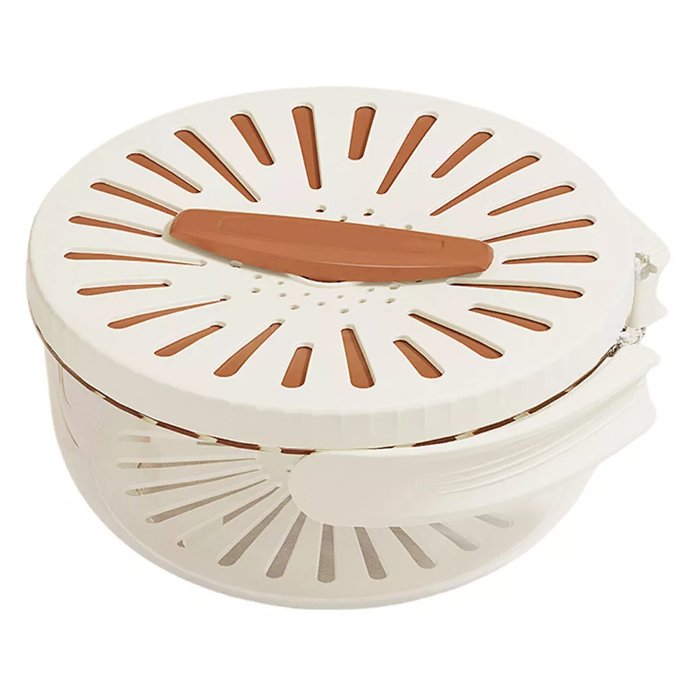 Fruits Drain Baskets with Lid Colander Portable Fridge Food Storage Containers