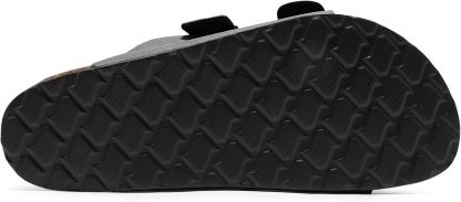 Mens Sandals Cork Footed Flat Mens Slides Sandals Adjustable Buckle Straps Durable Sandals for Men
