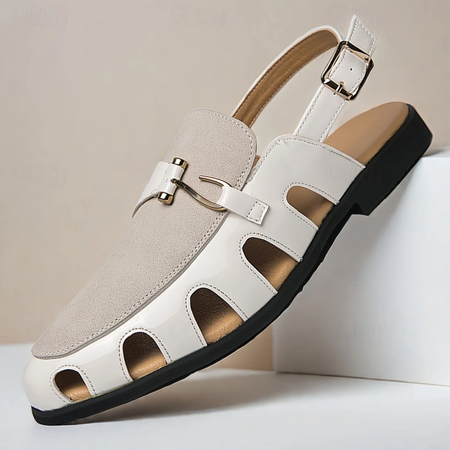 Chic Mens Fisherman Sandals Breathable Hollow Out Buckle Shoes Flats Summer New