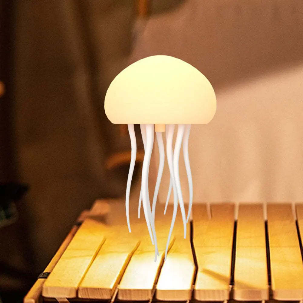Full color gradient intelligent voice-controlled jellyfish lamp floating smart night light