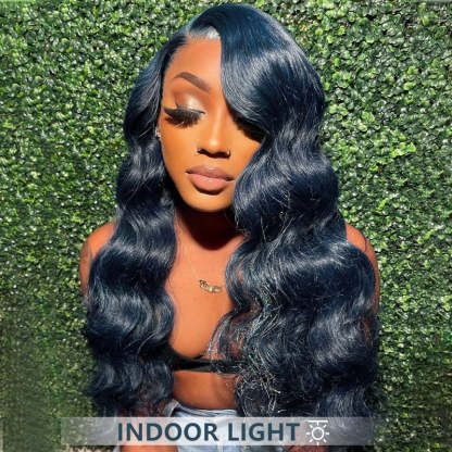 Sale | Glueless Midnight Blue 7x6/13x6 FULL Lace Frontal Wig 16"-34" Colored Human Hair Wigs