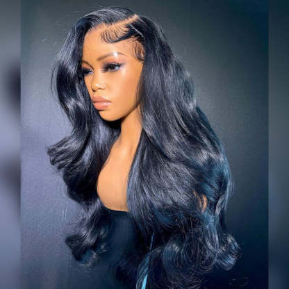 Sale | Glueless Midnight Blue 7x6/13x6 FULL Lace Frontal Wig 16"-34" Colored Human Hair Wigs