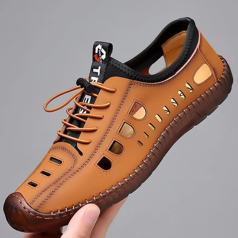 Men's BreathableSandals - Casual Hollow Out Flat Sneakers for Business & Everyday Wear