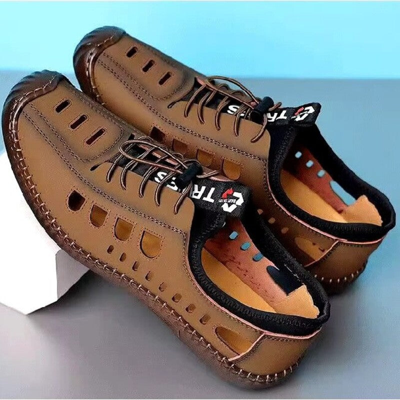 Men's BreathableSandals - Casual Hollow Out Flat Sneakers for Business & Everyday Wear