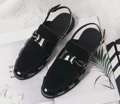 Chic Mens Fisherman Sandals Breathable Hollow Out Buckle Shoes Flats Summer New