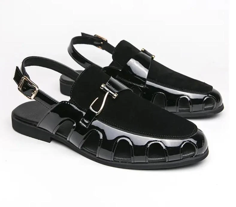 Chic Mens Fisherman Sandals Breathable Hollow Out Buckle Shoes Flats Summer New