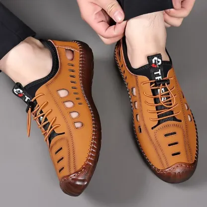 Men's BreathableSandals - Casual Hollow Out Flat Sneakers for Business & Everyday Wear