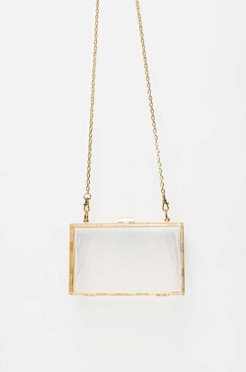 J'adore Clear Crossbody Clutch Bag - Clear-Laseno.All Rights Reserved.