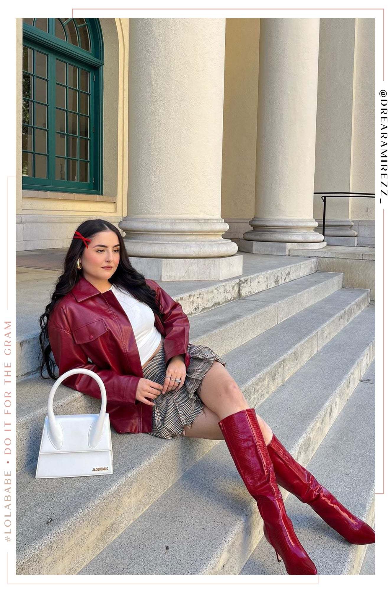 Sarai Knee High Heel Boots - Cherry-Laseno.All Rights Reserved.