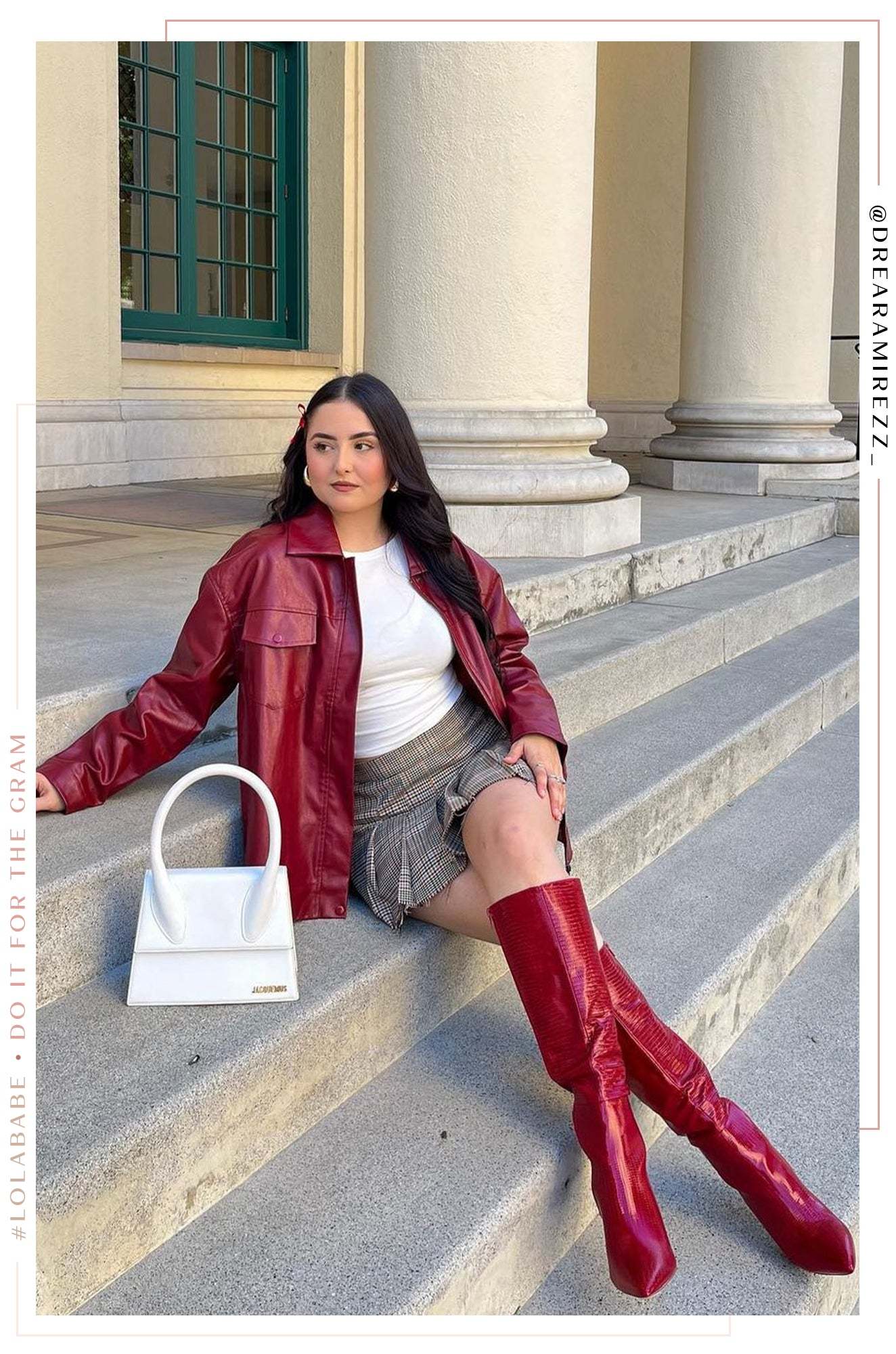 Sarai Knee High Heel Boots - Cherry-Laseno.All Rights Reserved.
