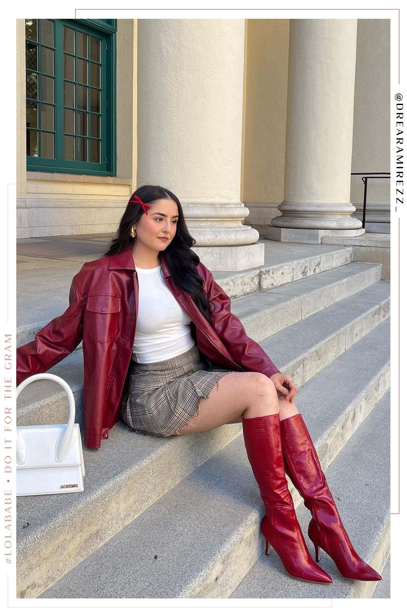 Sarai Knee High Heel Boots - Cherry-Laseno.All Rights Reserved.