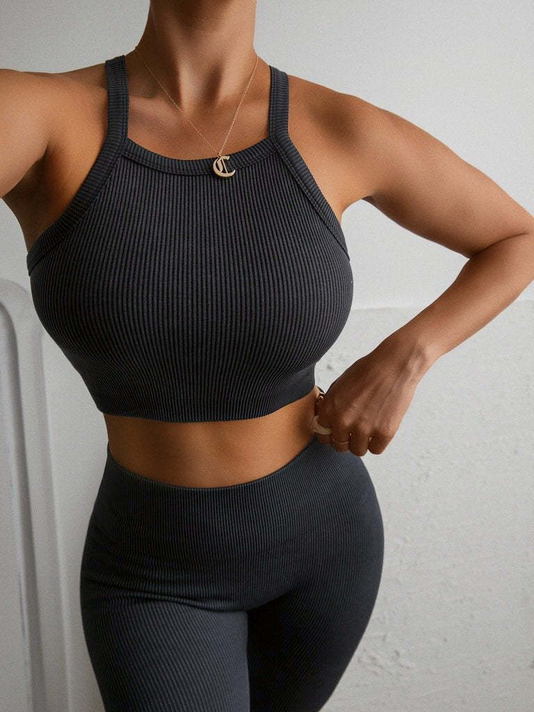 Match My Energy Active Crop Top - Black-Laseno.All Rights Reserved.
