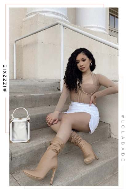 So Flirty Ruched Detailed Ankle Heel Boots - Nude-Laseno.All Rights Reserved.