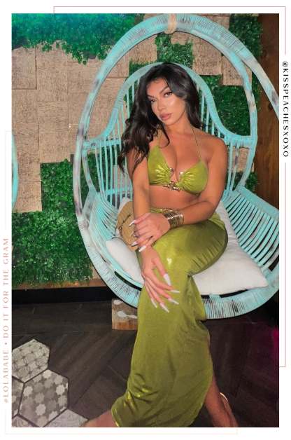 Syani Metallic Maxi Dress - Green-Laseno.All Rights Reserved.