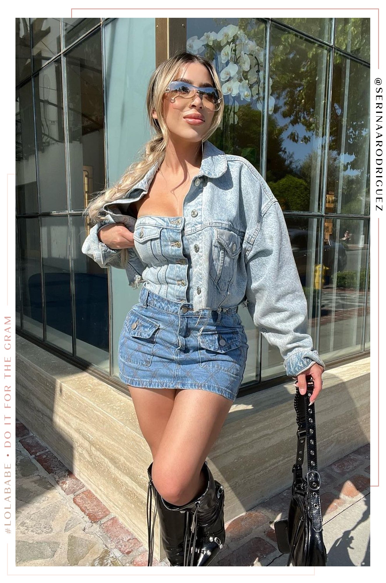 Sheyna Denim Skirt - Denim-Laseno.All Rights Reserved.