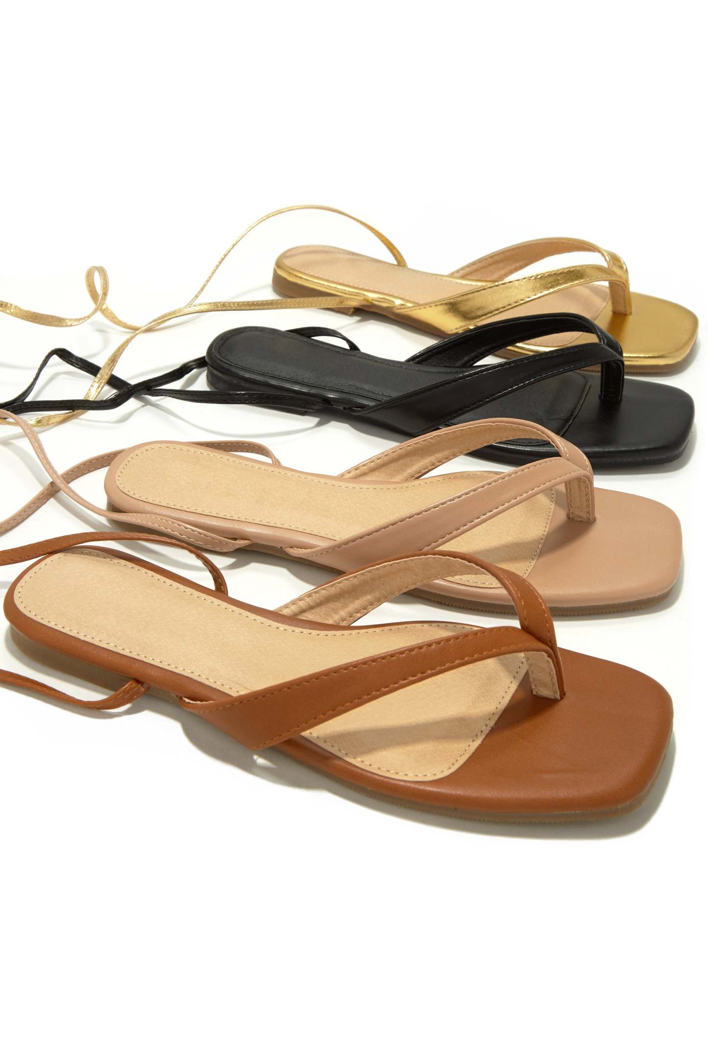 Tropicali Lace Up Sandals - Gold-Laseno.All Rights Reserved.