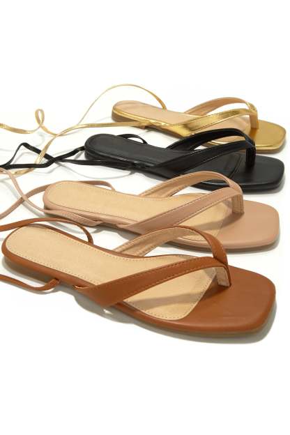 Tropicali Lace Up Sandals - Gold-Laseno.All Rights Reserved.