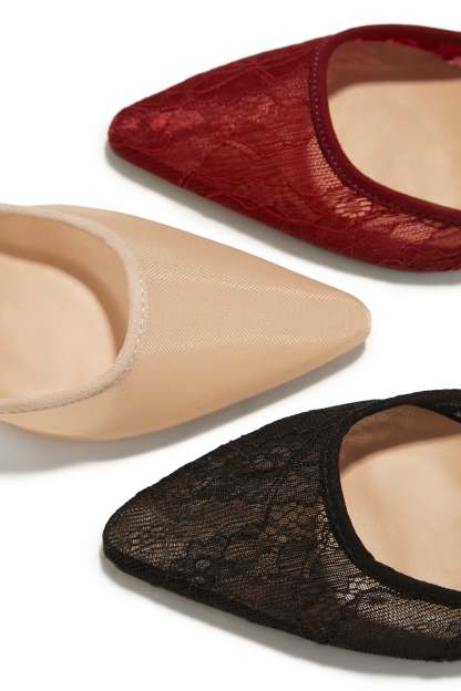 Madelyn Pointed Toe Mid Heel Mules - Cherry-Laseno.All Rights Reserved.