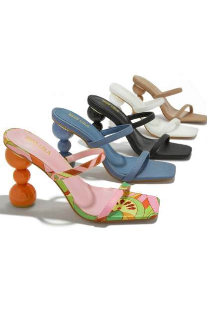 Out Tonight High Heel Mules - Nude-Laseno.All Rights Reserved.