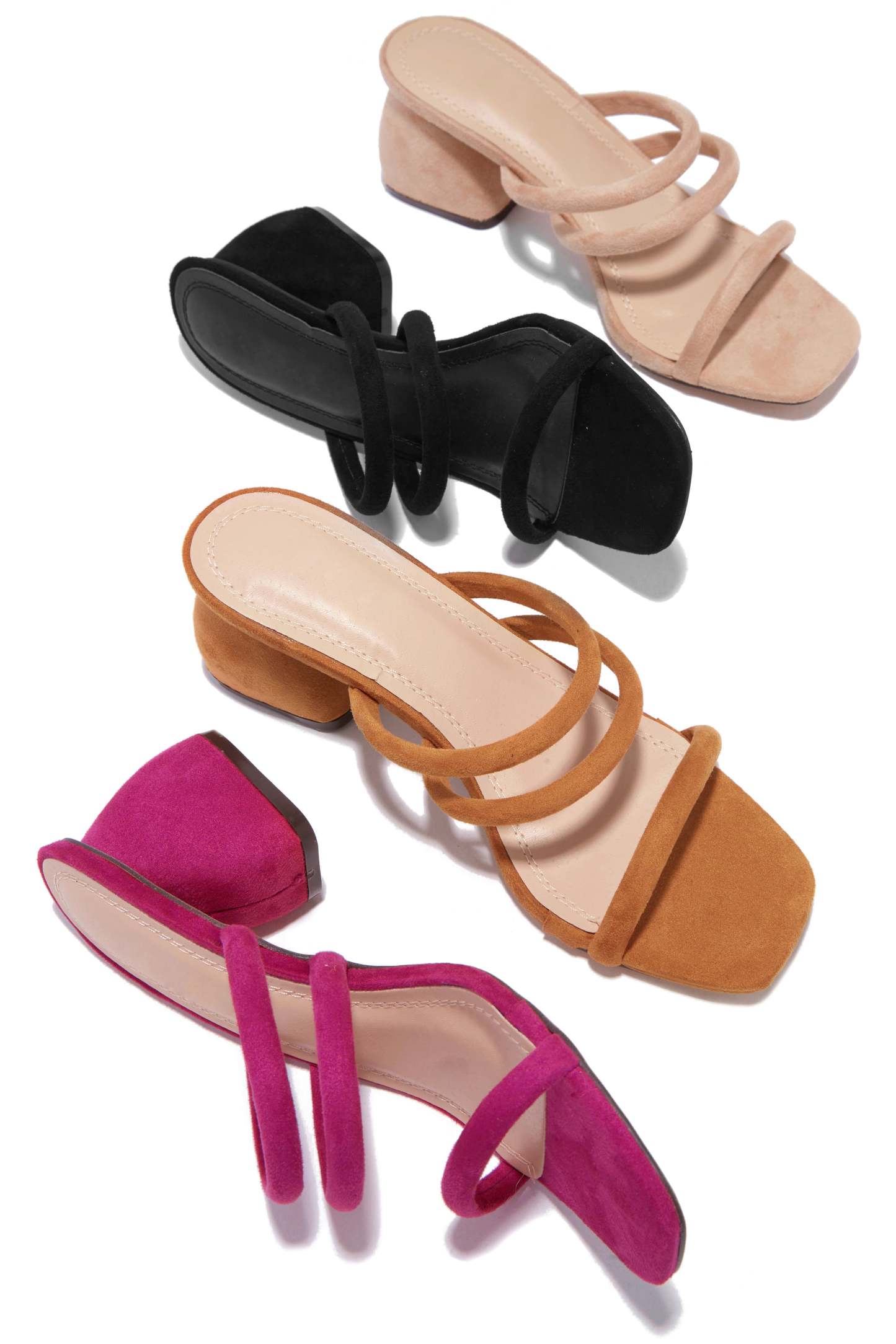 Nora Block Mid Heel Mules - Nude-Laseno.All Rights Reserved.