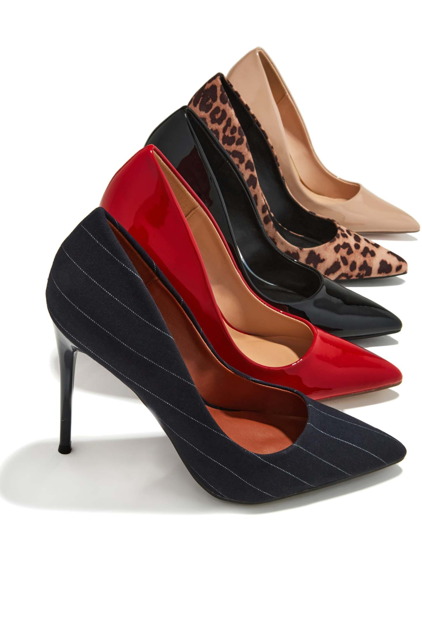 Savanna High Heel Pumps - Red-Laseno.All Rights Reserved.