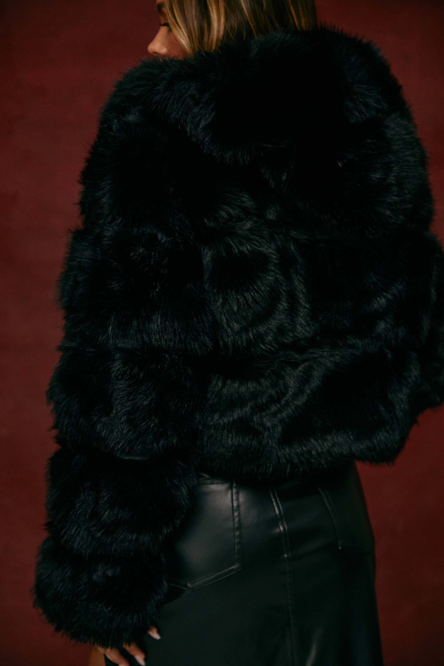 The Bronx Faux Fur Coat - Black-Laseno.All Rights Reserved.
