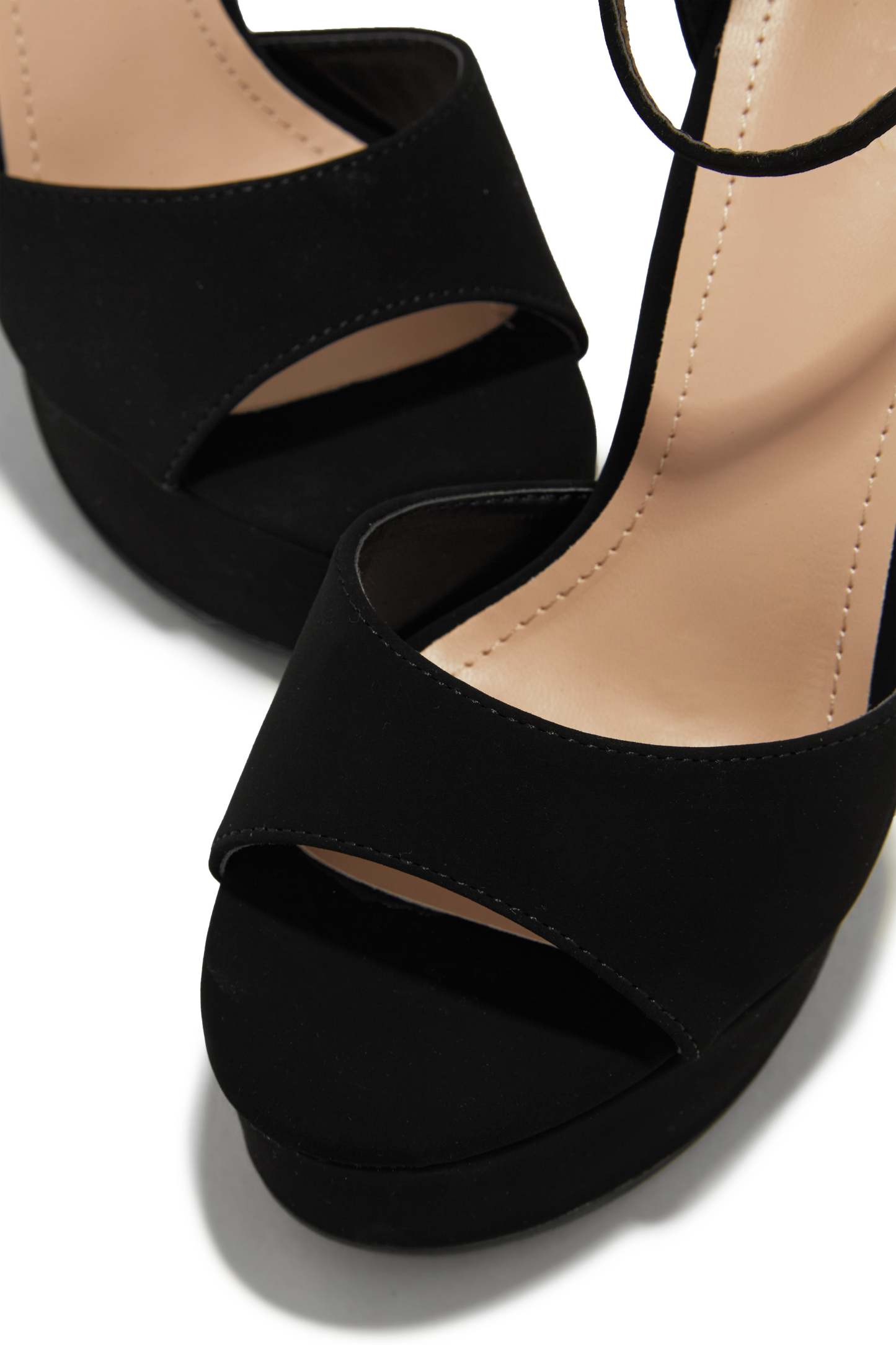 Penelope Platform Block High Heels - Black-Laseno.All Rights Reserved.