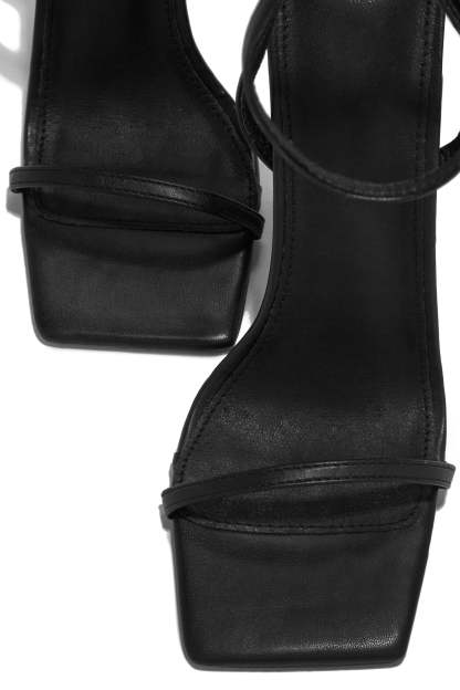 Palm Springs Palm Tree High Heels - Black-Laseno.All Rights Reserved.
