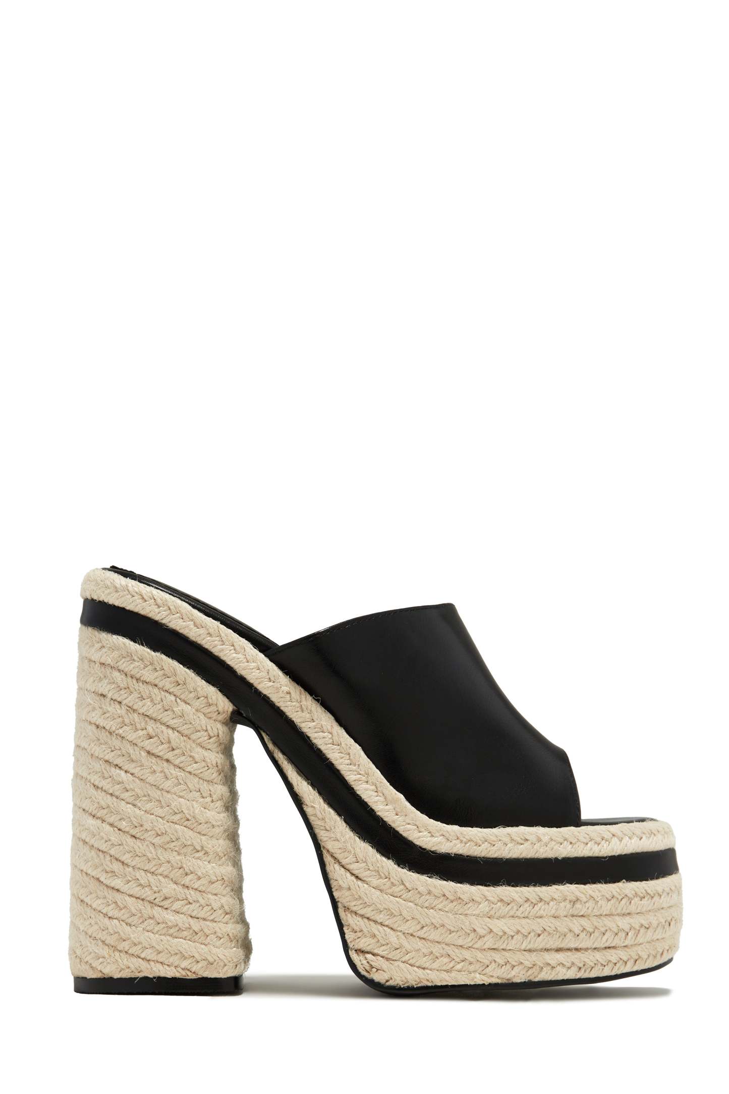 Weekend Attire Platform Block Heel Mules - White-Laseno.All Rights Reserved.