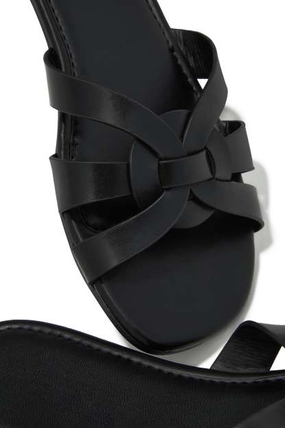 Weekend Vibes Slip On Sandals - Black-Laseno.All Rights Reserved.