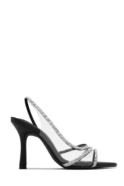 Mallory Embellished High Heels - Black-Laseno.All Rights Reserved.