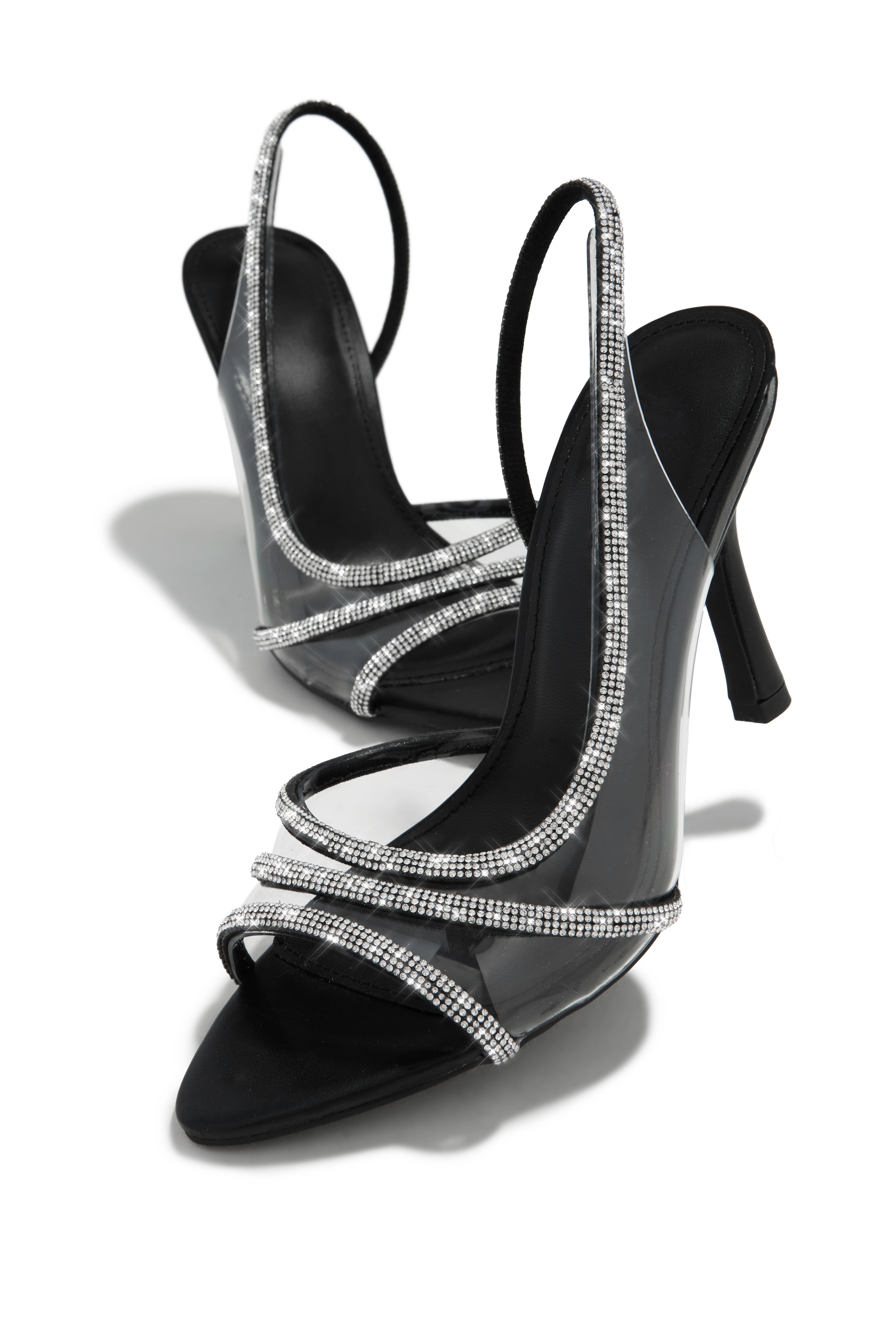 Mallory Embellished High Heels - Black-Laseno.All Rights Reserved.