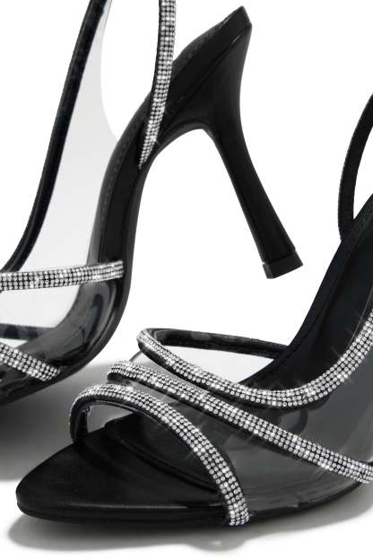 Mallory Embellished High Heels - Black-Laseno.All Rights Reserved.