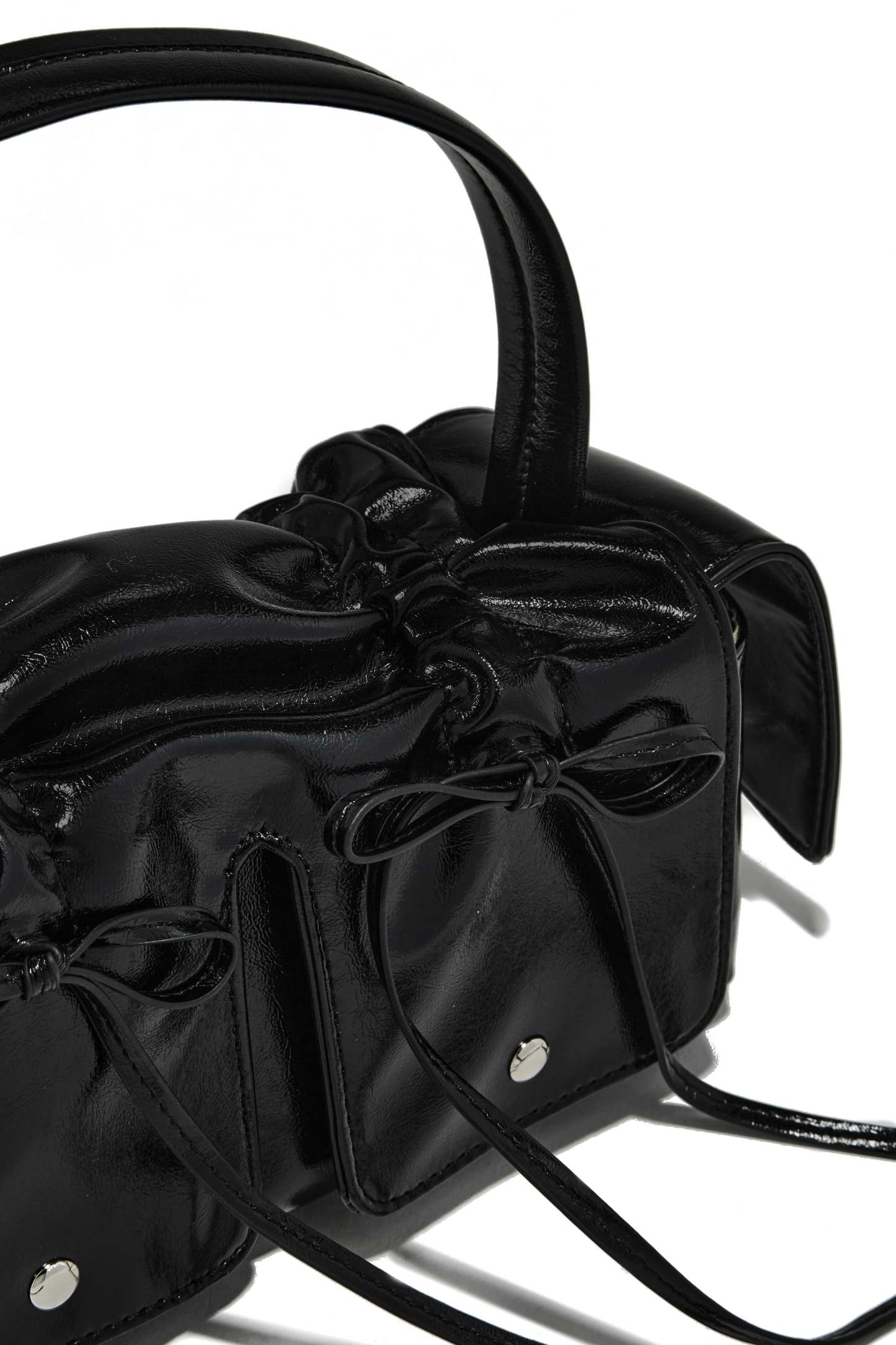Niko Coquette Handbag - Black-Laseno.All Rights Reserved.