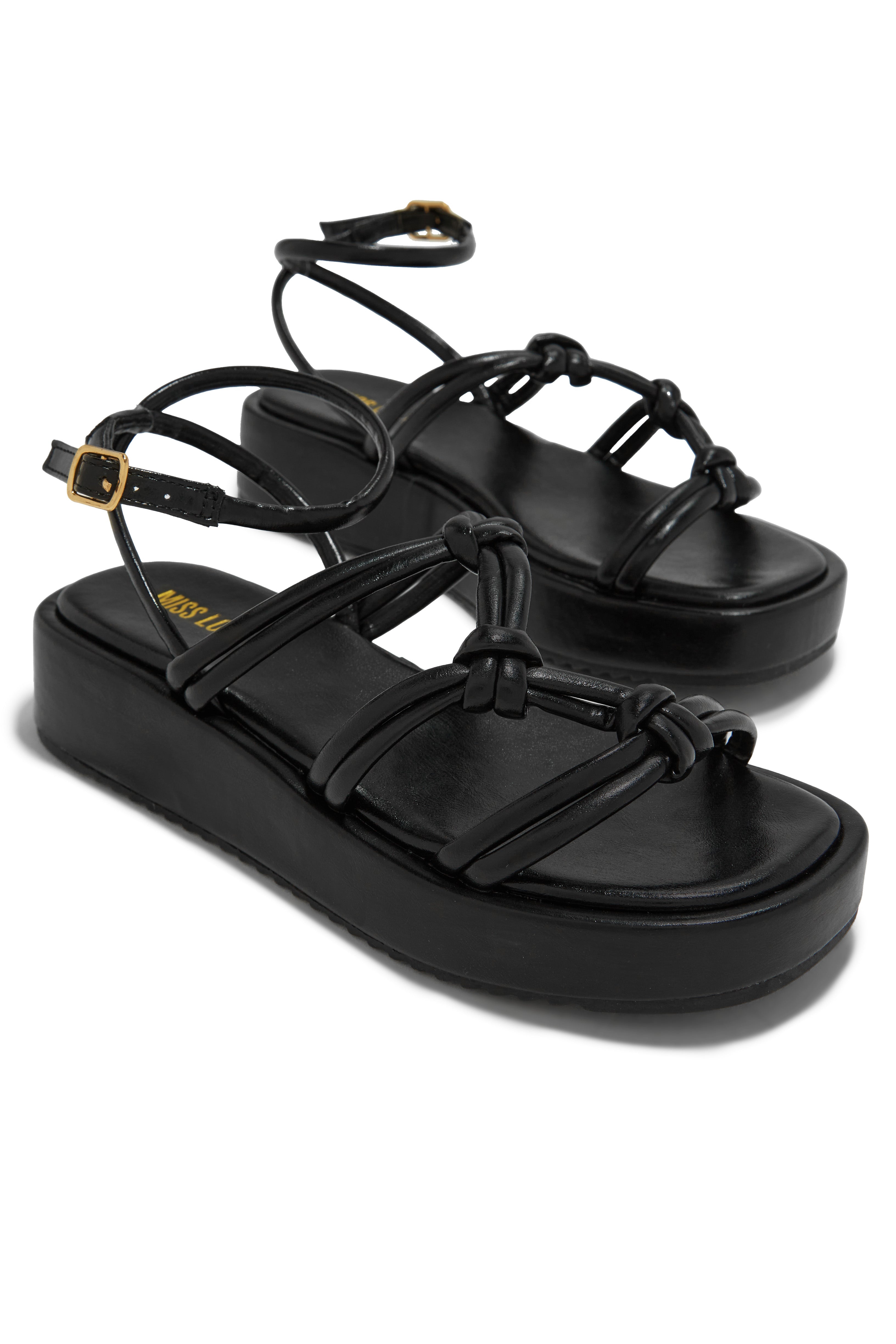 Sun Soaked Platform Sandals - Black-Laseno.All Rights Reserved.