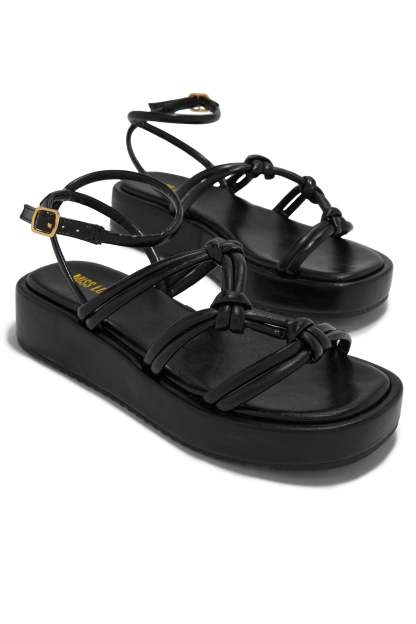 Sun Soaked Platform Sandals - Black-Laseno.All Rights Reserved.