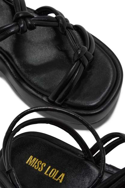 Sun Soaked Platform Sandals - Black-Laseno.All Rights Reserved.
