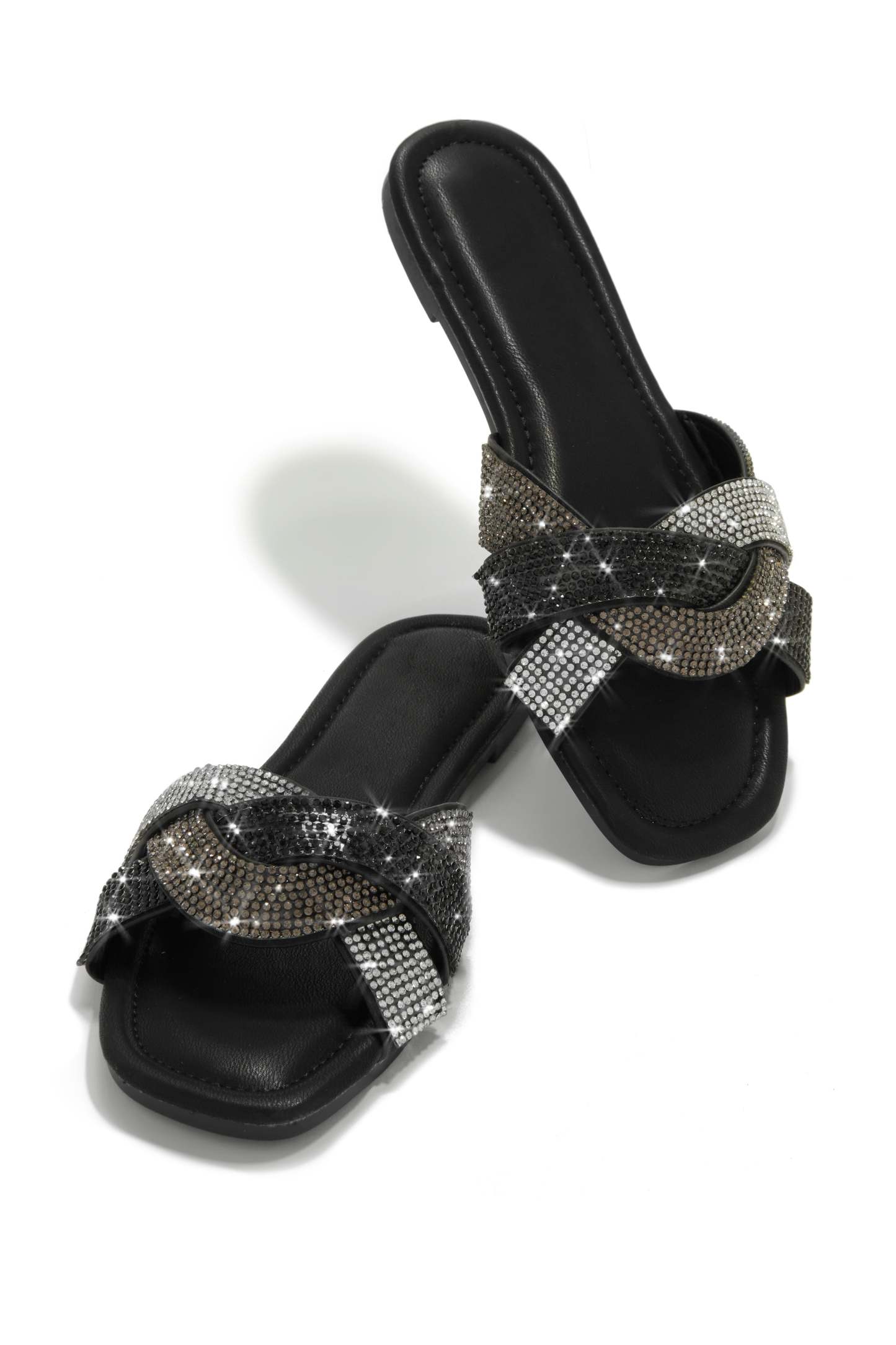 Slip Into Paradise Embellished Slip On Sandals - Pink Multi-Laseno.All Rights Reserved.