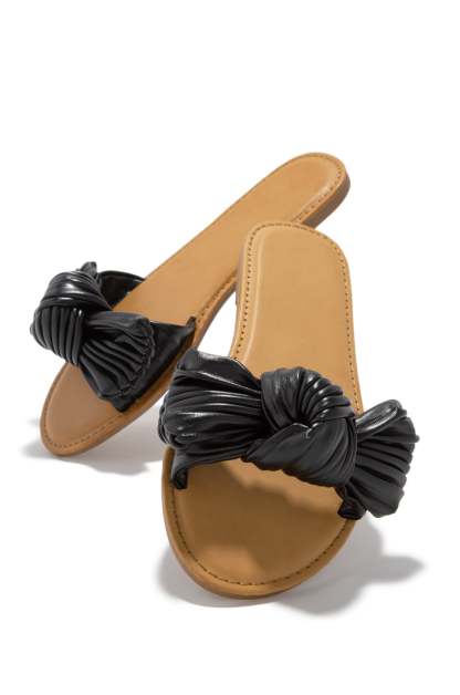 Paradise Calling Slip On Sandals - Black-Laseno.All Rights Reserved.