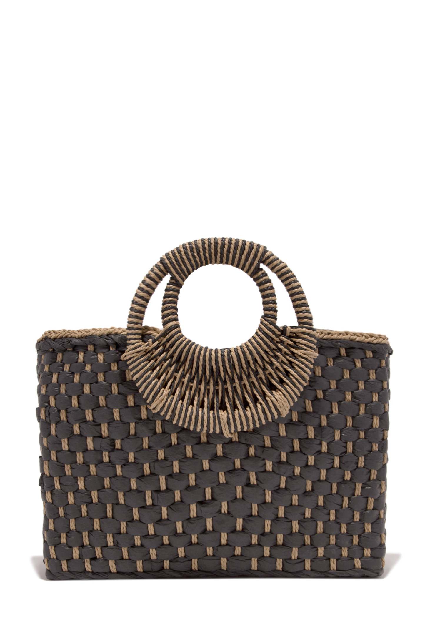 Trips To Cabo Top Handle Straw Bag - Natural-Laseno.All Rights Reserved.