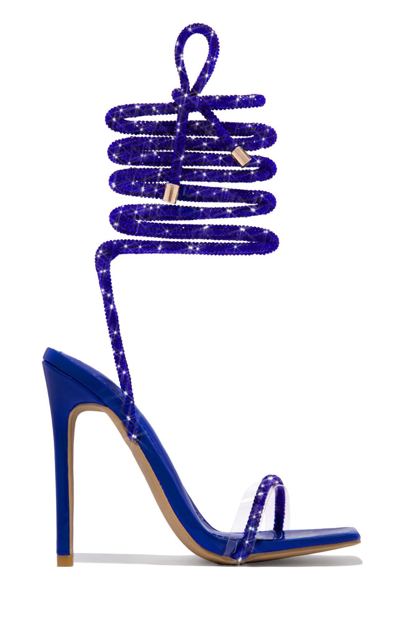 Sofia Embellished Lace Up Heels - Silver-Laseno.All Rights Reserved.